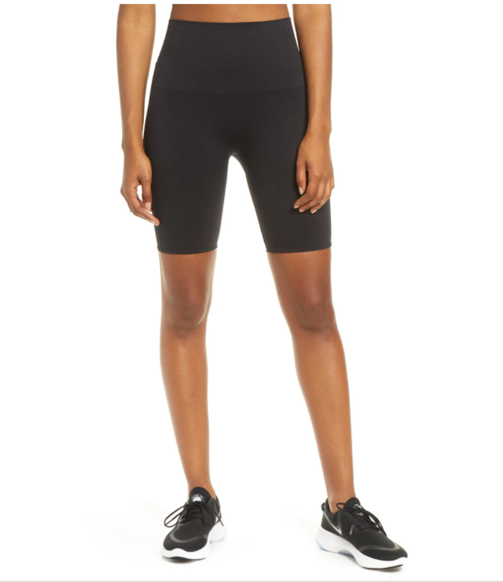 SPANX NWT Look at Me Now Seamless Black Bike Biker Shorts // XS